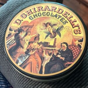 Vintage Ghirardelli's Chocolate Tin Can, great condition!